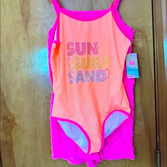 Other - Bright Pink and Orange Swimsuit